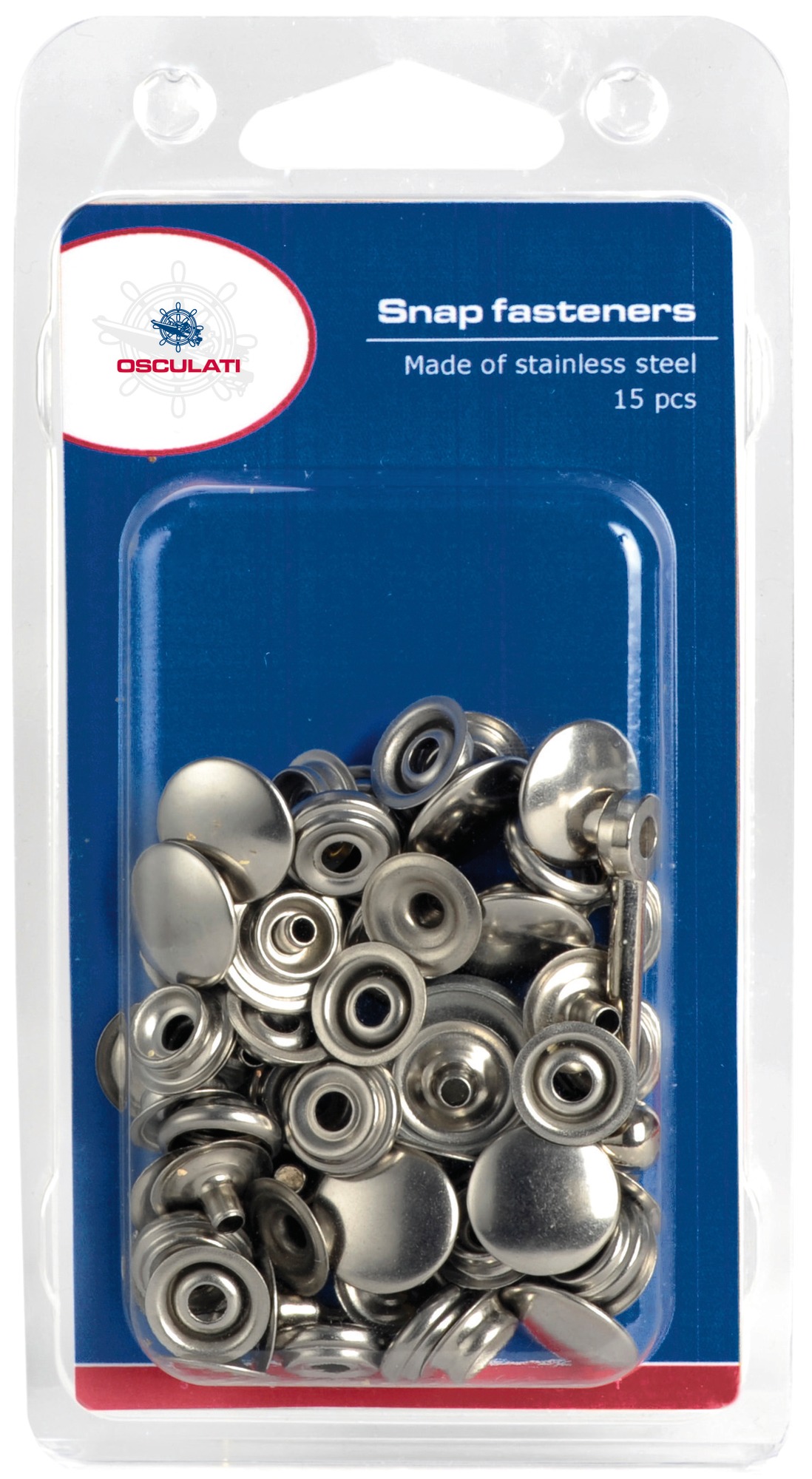 set 15 stud press fasteners blister