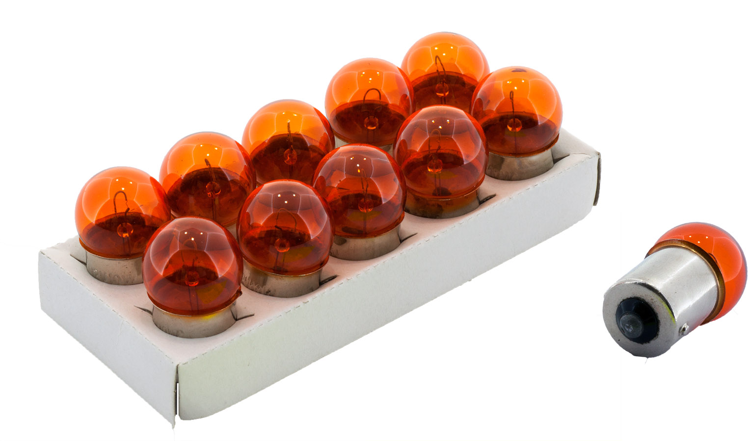 Glödlampa 12V 10W BA15S  orange
