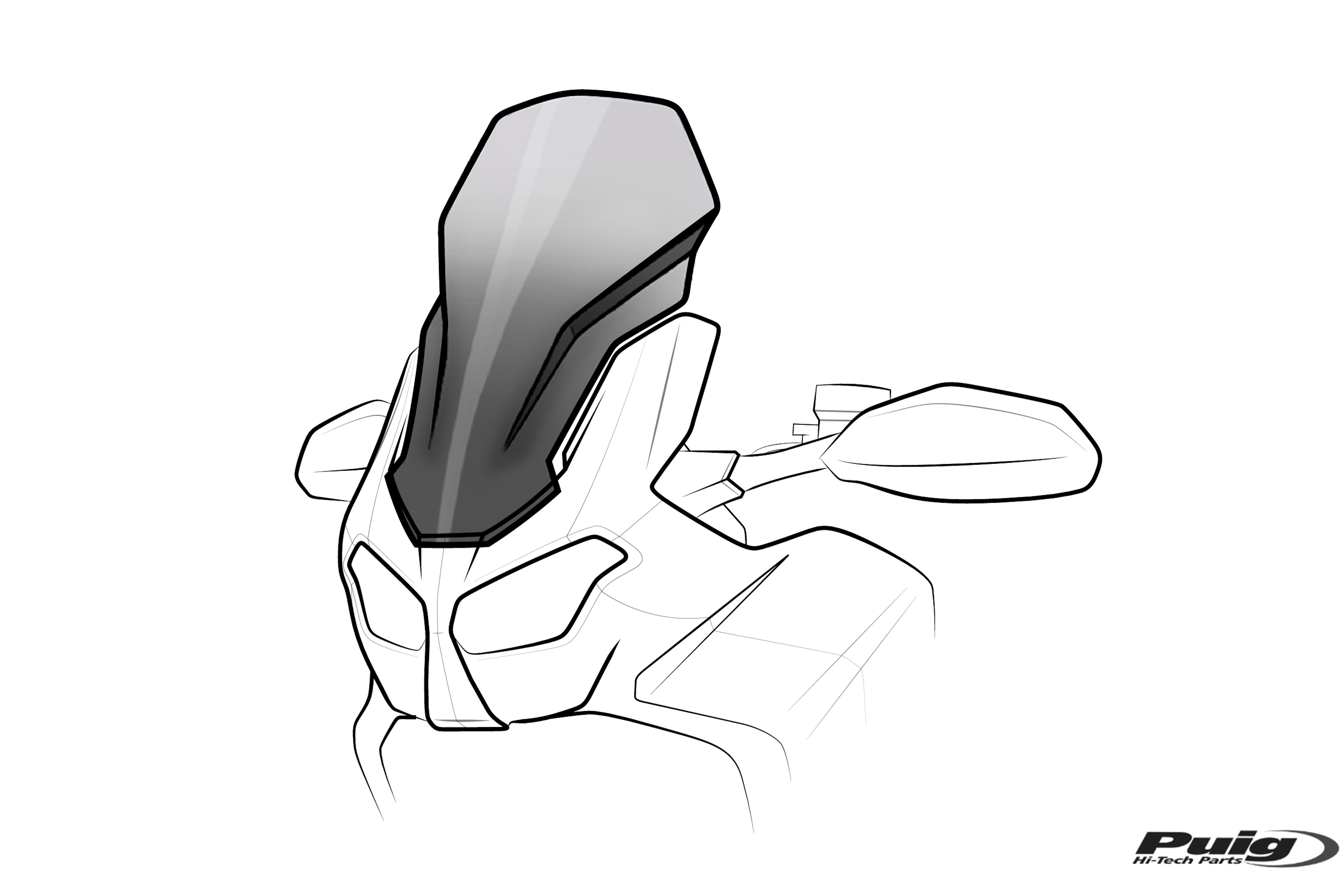 Puig Touring Screen Suzuki Dl1050/Xt V-Strom 20' C/Dark