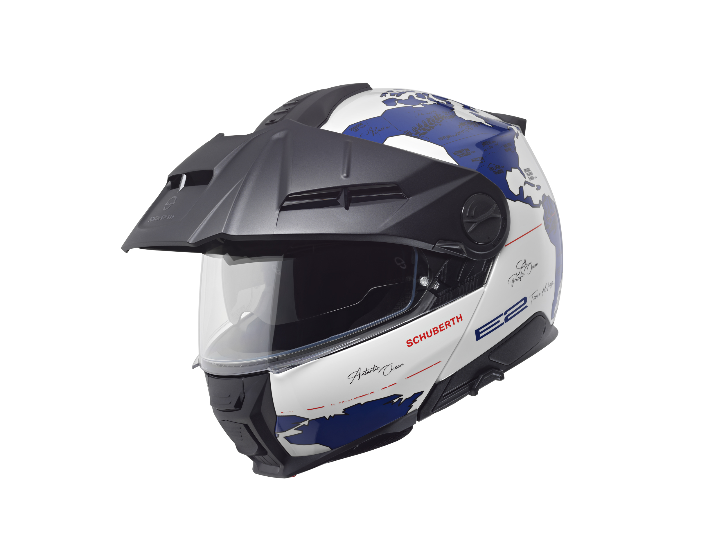 Schuberth Hjälm E2 Atlas vit/blå S 55